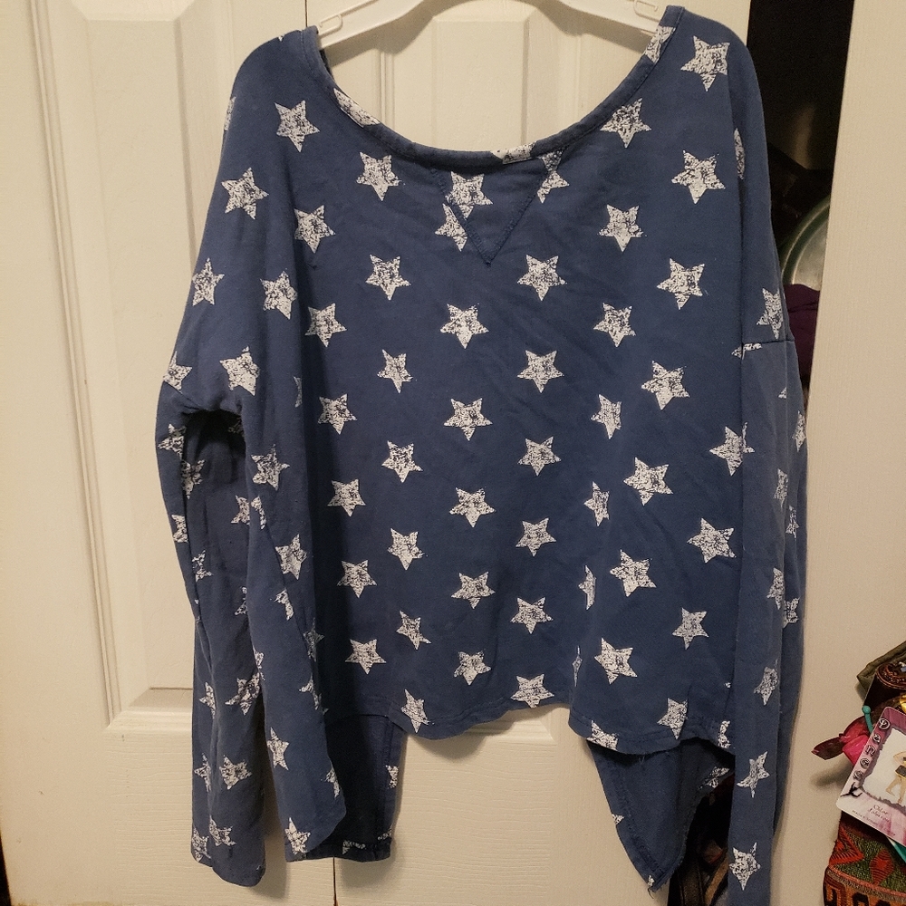 Blue and white star shirt